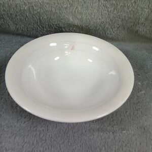 Syracuse China Syralite White Pink Trim 7.25‎ Inch Rimmed Soup Cereal Bowl USA